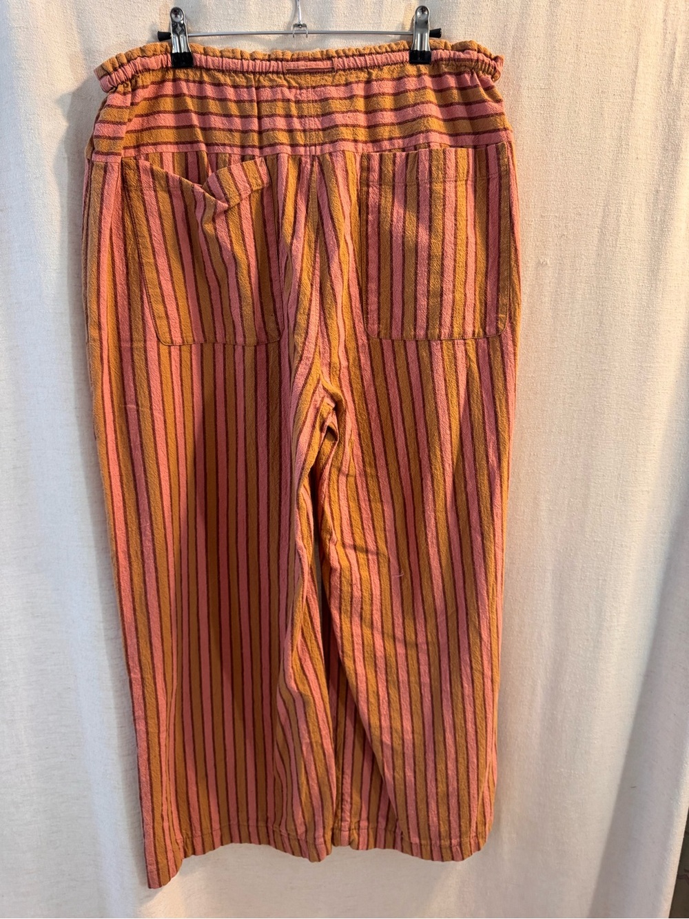 Free People Hudson Canyon Stripe Wide Leg Pants XL Pink - Picture 3 of 4